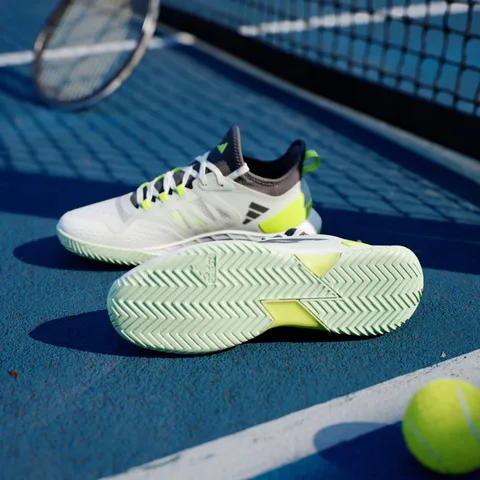 Giày Pickleball Tennis Adidas Adizero Ubersonic 4.1 - Đế Ngoài Bám Chắc, Công Nghệ Lightstrike, Màu Cloud White/Aurora Black/Lucid Lemon