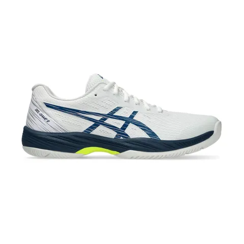 Giày Pickleball Nam Asics Gel-Game 9 - Giày Tennis Chạy Nhẹ Chất Liệu êm ái, Công Nghệ GEL® Hấp Thụ Lực - Màu Trắng/Vintage Indigo