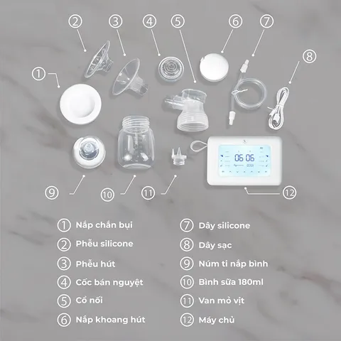Máy Hút Sữa Đôi Moaz BéBé MB-092 - Thiết Kế Thông Minh, 4 Chế Độ Massage và Hút Sữa, Giúp Mẹ Tiết Kiệm Thời Gian
