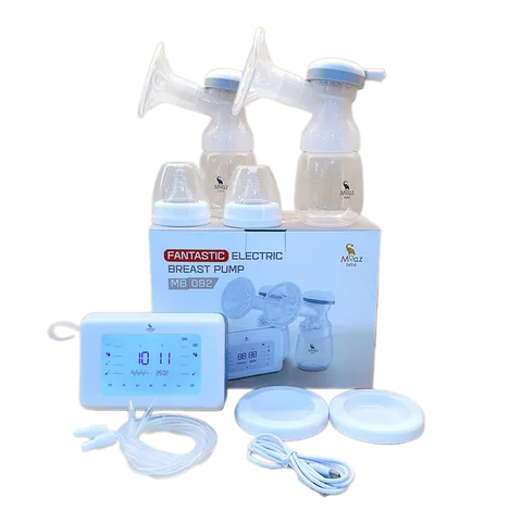 Máy Hút Sữa Đôi Moaz BéBé MB-092 - Thiết Kế Thông Minh, 4 Chế Độ Massage và Hút Sữa, Giúp Mẹ Tiết Kiệm Thời Gian