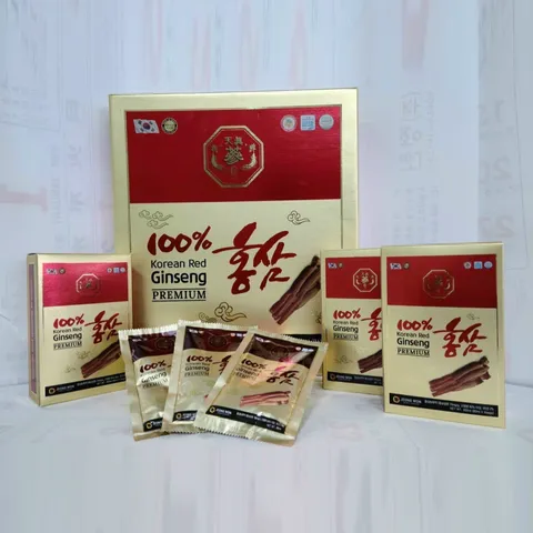 Nước hồng sâm Jeong Won Korean Red Ginseng Premium - Tăng cường sức đề kháng, cải thiện sức khỏe tổng thể, hộp 30 gói x 80ml