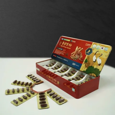 Viên Đạm Hồng Sâm Linh Chi Nhung Hươu Hanmi - Bổ Sung Dưỡng Chất Tăng Cường Sức Khỏe, Hỗ Trợ Miễn Dịch, Giảm Căng Thẳng 120 Viên