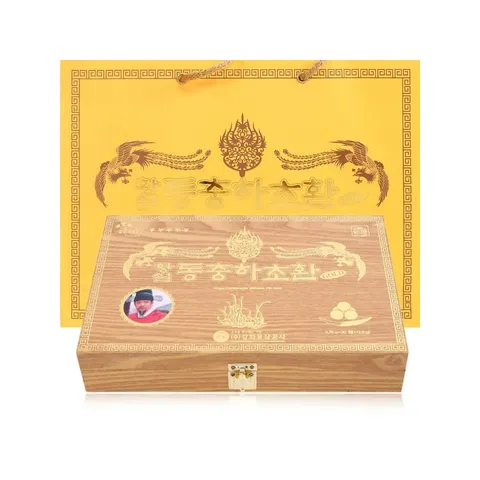 Viên đông trùng hạ thảo KangHwa hộp gỗ vàng - Bổ sung sức khỏe, tăng cường đề kháng, hỗ trợ tiêu hóa và ngủ ngon, 30 viên