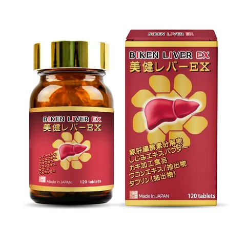 Viên uống hỗ trợ bổ gan Biken Liver EX Nhật Bản - Giải độc, phục hồi và tăng cường chức năng gan cho người trưởng thành, 120 viên