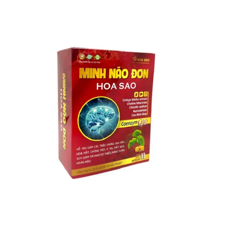 Viên Uống Hỗ Trợ Bổ Não Minh Não Đơn Hoa Sao - Tăng Cường Trí Nhớ, Hỗ Trợ Giảm Đau Đầu, Mất Ngủ - 30 Viên