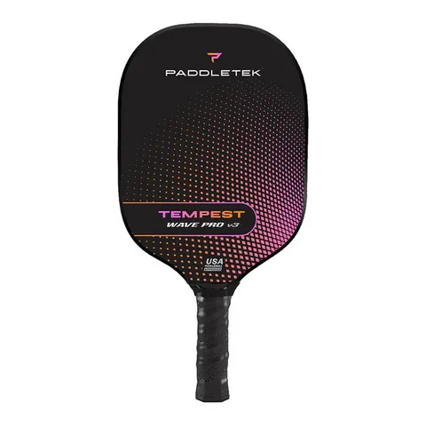 Vợt Pickleball Paddletek Tempest Wave Pro V3 - Mặt Carbon ICED, Giảm Rung, Tăng Cảm Giác Chơi Thể Thao Nâng Cao