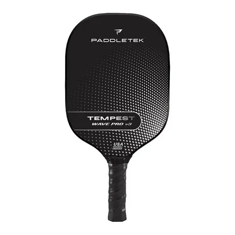 Vợt Pickleball Paddletek Tempest Wave Pro V3 - Mặt Carbon ICED, Giảm Rung, Tăng Cảm Giác Chơi Thể Thao Nâng Cao