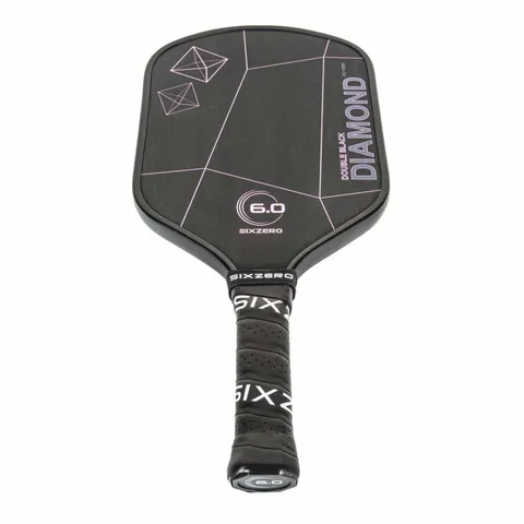 Vợt Pickleball Six Zero Double Black Diamond Control 16mm - Thiết kế chính xác, kiểm soát tuyệt vời, màu sắc nổi bật, phù hợp mọi người chơi.