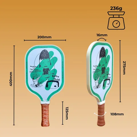 Vợt Pickleball Carbon Fiber T300 BlizCT-04 - Vợt Bóng Đánh Cho Người Mới Chơi Với Thiết Kế Họa Hình Sống Động, Chất Liệu Cao Cấp