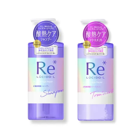 Bộ Dầu Gội & Xả Re Lúcido-L 380ml - Hỗ Trợ Phục Hồi Tóc Hư Tổn, Khỏe Mượt, Giữ Màu Nhuộm, Phù Hợp Cho Tóc Hư Tổn Do Nhiệt và Hóa Chất