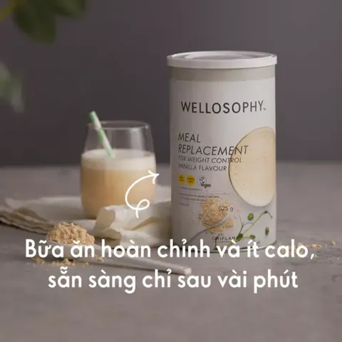 Bột Uống Giảm Cân Oriflame Wellosophy Meal Replacement Vanila - Hỗ Trợ Kiểm Soát Cân Nặng và Dinh Dưỡng Cân Bằng 525g