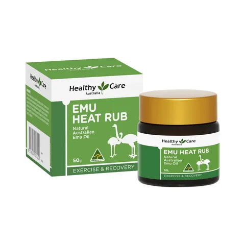 Cao Xoa Bóp Đà Điểu Emu Heat Rub Healthy Care 50g - Giải Pháp Hỗ Trợ Đau Khớp, Đau Lưng, Căng Cơ Từ Úc
