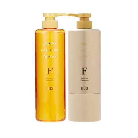 Cặp Dầu Gội Xả Number Three Muriem Gold Fresh Up F - Dưỡng ẩm, Phục hồi tóc hư tổn, 660ml & 620g