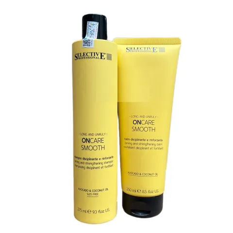 Cặp Gội Xả Suôn Mượt Selective Oncare Smooth 275ml & 250ml - Dầu Gội Tinh Dầu Tự Nhiên - Giúp Tóc Bóng Mượt, Dưỡng Ẩm Sâu