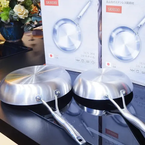 Chảo Inox chống dính SEKA SK6030 5 lớp đúc nguyên khối - Chảo đa năng cho mọi loại bếp, giữ nhiệt tốt và dễ vệ sinh