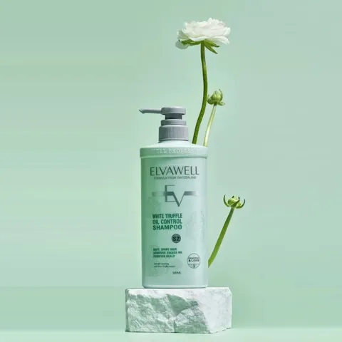 Dầu Gội Elvawell White Truffle Kiểm Soát Dầu 500ml - Chăm Sóc Tóc Dầu, Bồng Bềnh và Chắc Khỏe