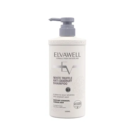 Dầu Gội Giảm Gàu Elvawell White Truffle - Chăm Sóc Tóc Suôn Mượt, Cân Bằng Độ Ẩm Da Đầu, 500ml