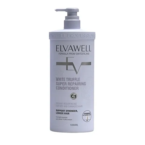 Dầu Xả Phục Hồi Tóc Elvawell White TrufFle Super Repairing 1000ml - Giảm Chẻ Ngọn, Tăng Độ Bóng Mượt, Hương Thơm Nhẹ Nhàng