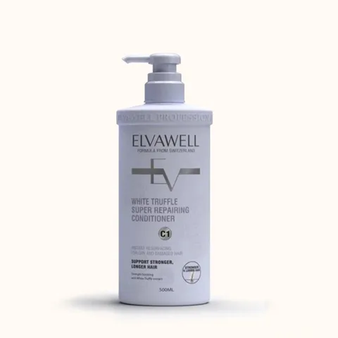 Dầu Xả Phục Hồi Tóc Elvawell White TrufFle Super Repairing 1000ml - Giảm Chẻ Ngọn, Tăng Độ Bóng Mượt, Hương Thơm Nhẹ Nhàng