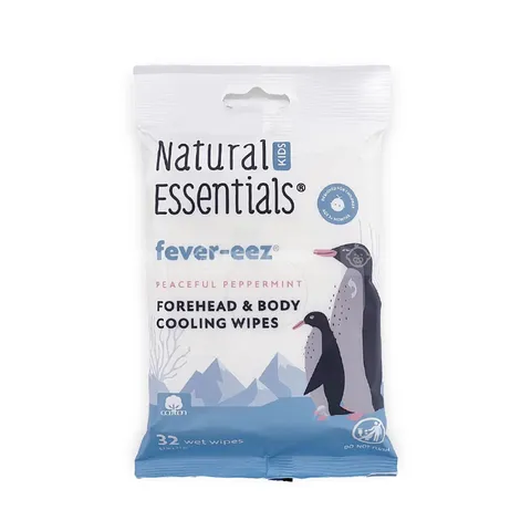 Khăn lau hạ sốt Fever-eez Cool Care For Kids - Khăn làm mát tự nhiên cho bé, an toàn, hiệu quả, chứa tinh dầu Peppermint và Menthol