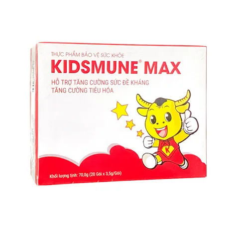 Kidsmune Max - Cốm Tăng Sức Đề Kháng và Tiêu Hóa cho Trẻ 3 Tuổi Trở Lên - Hỗ Trợ Miễn Dịch Ngon Miệng 20 Gói