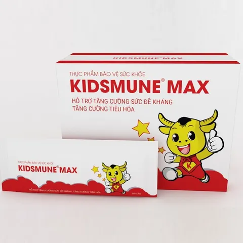 Kidsmune Max - Cốm Tăng Sức Đề Kháng và Tiêu Hóa cho Trẻ 3 Tuổi Trở Lên - Hỗ Trợ Miễn Dịch Ngon Miệng 20 Gói