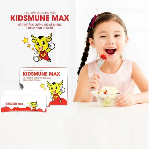 Kidsmune Max - Cốm Tăng Sức Đề Kháng và Tiêu Hóa cho Trẻ 3 Tuổi Trở Lên - Hỗ Trợ Miễn Dịch Ngon Miệng 20 Gói