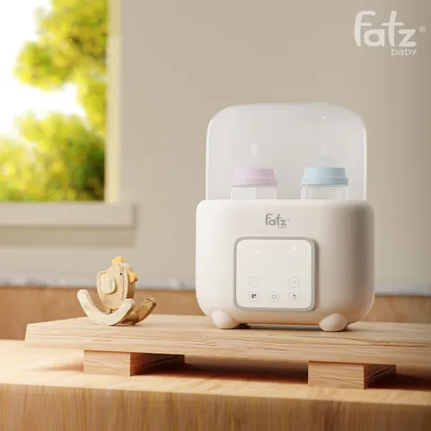 Máy Hâm Sữa và Tiệt Trùng 2 Bình FATZBABY Duo 10 FB3211BK - Nhiệt Độ Chính Xác 37-85°C, 4 Chức Năng Tiện Lợi cho Mẹ và Bé