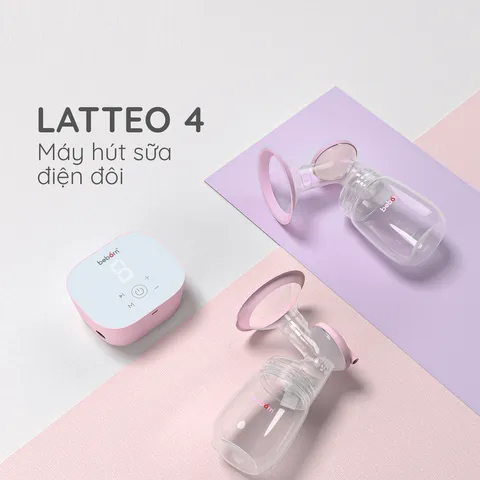 Máy Hút Sữa Điện Đôi Beborn Latteo 4 BP05TG - 3 Chế Độ Mát Xa, Kích Thích, Hút Sữa, 9 Cấp Độ, Dễ Dàng Sử Dụng, An Toàn Cho Bé