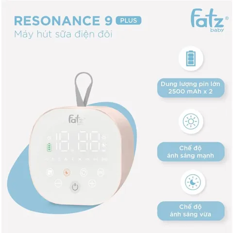 Máy Hút Sữa Điện Đôi Fatzbaby Resonance 9 Plus FB1168MB - 16 Cấp Độ, 5 Chế Độ Hút, Thiết Kế Thông Minh, Dụng Cụ Cho Mẹ Bỉm Sữa