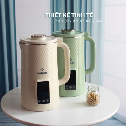Máy làm sữa hạt mini Kalpen H3/H4 1000ml - Công suất 350W, Bảng điều khiển cảm ứng với 12 chức năng, Thiết kế thông minh và an toàn cho gia đình 3-5 người