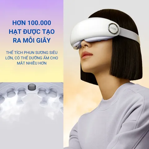 Máy Massage Mắt Hơi Nước Thông Minh PGG - Thiết Bị Chăm Sóc Mắt Giảm Căng Thẳng, Cung Cấp Độ Ẩm và Thư Giãn
