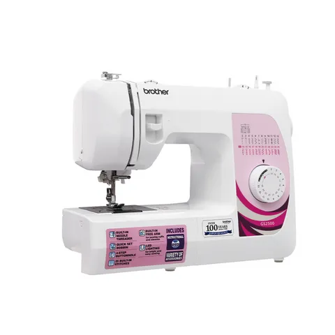 Máy may cơ Brother GS2500 - Máy may gia đình đa năng với 25 mũi may, hệ thống suốt chỉ nhanh và bàn may rộng rãi