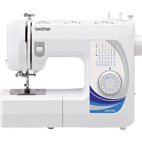 Máy may cơ Brother GS2700 - Đèn LED chiếu sáng, 27 mẫu may đa dạng, xỏ chỉ nhanh, phù hợp với nhiều loại vải, quà tặng cho tín đồ may vá.