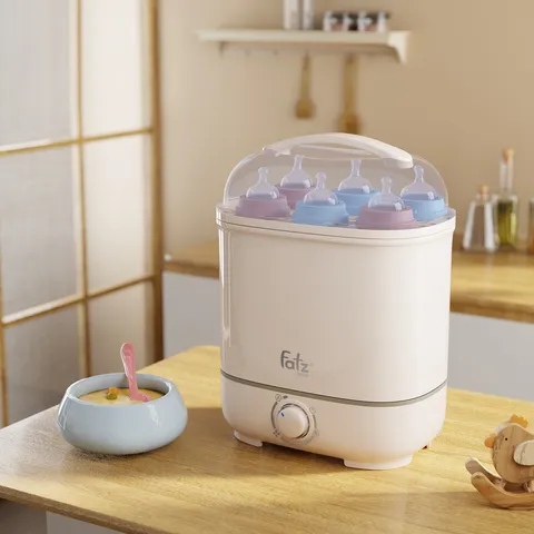 Máy Tiệt Trùng Hơi Nước Sấy Khô Fatzbaby Sumo 4 - Tiệt Trùng 99.9% Vi Khuẩn, Giữ Bình Sữa Khô Ráo, An Toàn Cho Bé