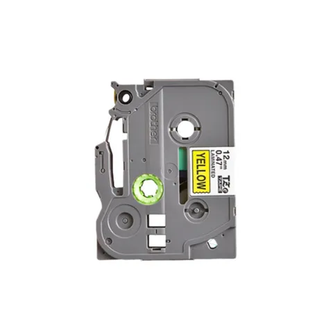 Nhãn in Brother TZe-631 12mm Chữ Đen Nền Vàng - Bền Bỉ, Chịu Nhiệt, Chống Nước - Giải Pháp Lý Tưởng Cho Văn Phòng, Dán Nhiều Bề Mặt