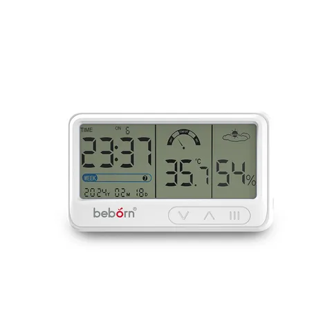 Nhiệt Ẩm Kế Điện Tử Đa Năng Có Báo Thức Beborn Sensi 1 DT01HJ - Theo Dõi Nhiệt Độ & Độ Ẩm Chính Xác, Thiết Kế Sang Trọng, Thích Hợp Cho Mọi Không Gian
