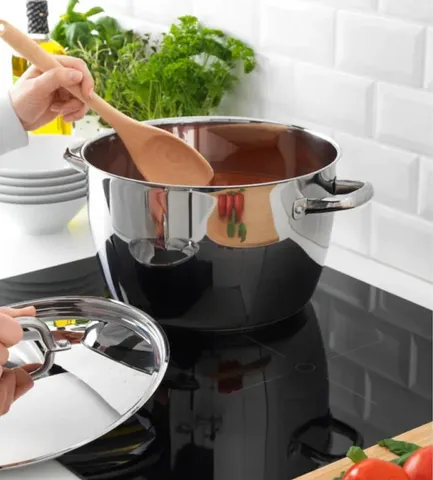 Nồi Inox Edelkochen N18-3DED 18cm 5 Lớp Đáy - Chất Liệu Cao Cấp, Đun Nấu Trên Tất Cả Các Loại Bếp, Dung Tích 3 Lít