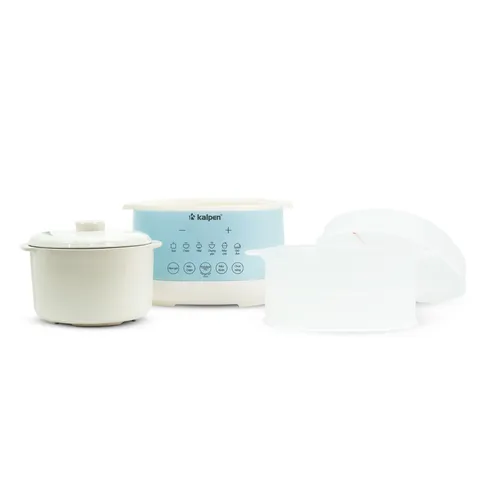 Nồi Nấu Chậm Đa Năng Kalpen SK2 1L - Chưng Hấp, Nấu Cháo, Soup, Hầm Thịt - Thiết Kế Gọn Nhẹ, Tiện Dụng