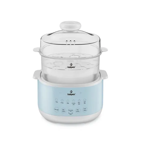 Nồi Nấu Chậm Đa Năng Kalpen SK2 1L - Chưng Hấp, Nấu Cháo, Soup, Hầm Thịt - Thiết Kế Gọn Nhẹ, Tiện Dụng