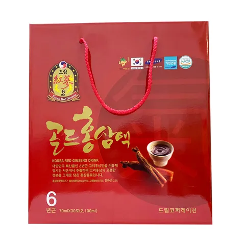 Nước Uống Hồng Sâm 6 Năm Tuổi Dream Hàn Quốc - Hỗ Trợ Bồi Bổ Cơ Thể, Tăng Cường Sức Khỏe, Giải Khát Dễ Uống, 30 Gói