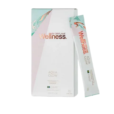 Oriflame Wellness Aqua Glow - Bổ sung nước làm đẹp da với công nghệ Ceramosides™ và chiết xuất dâu Lingon - Hỗ trợ ẩm và chống lão hóa