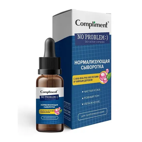 Serum Giảm Mụn Kiềm Dầu Compliment No Problem 27ml - Hỗ Trợ Làm Sạch Da, Se Lỗ Chân Lông, Giảm Viêm Hiệu Quả