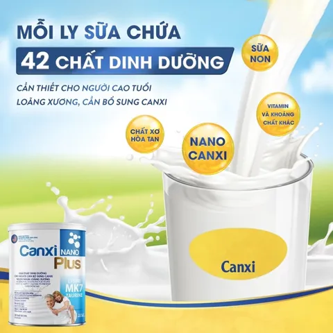 Sữa Bột Canxi Nano Gold 400g - Hỗ Trợ Xương Khớp, Ngừa Loãng Xương, Dinh Dưỡng Cho Người Lớn Tuổi