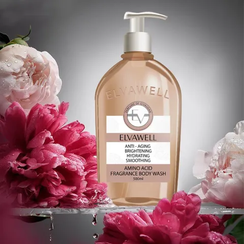Sữa Tắm Nước Hoa Elvawell Amino Acid Miss Wonder - Gel Tắm Dưỡng Ẩm, Khử Mùi, Cung Cấp Độ Ẩm, Phù Hợp Với Mọi Loại Da 500ml