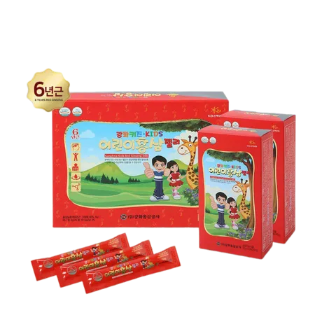 Thạch Hồng Sâm Đỏ Baby Kanghwa Hàn Quốc - Hỗ trợ tăng cường miễn dịch và phát triển cho trẻ em (30 Gói x 20g)