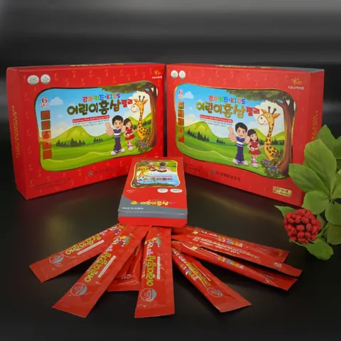 Thạch Hồng Sâm Đỏ Baby Kanghwa Hàn Quốc - Hỗ trợ tăng cường miễn dịch và phát triển cho trẻ em (30 Gói x 20g)