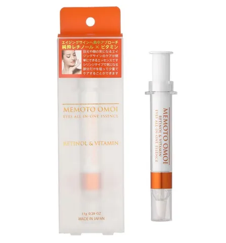 Tinh Chất Hỗ Trợ Trẻ Hóa Da Mắt Memoto Omoi Retinol & Vitamin C - Cung Cấp Độ Ẩm, Ngăn Ngừa Quầng Thâm, Bọng Mắt