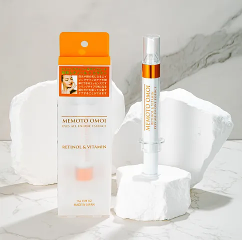 Tinh Chất Hỗ Trợ Trẻ Hóa Da Mắt Memoto Omoi Retinol & Vitamin C - Cung Cấp Độ Ẩm, Ngăn Ngừa Quầng Thâm, Bọng Mắt