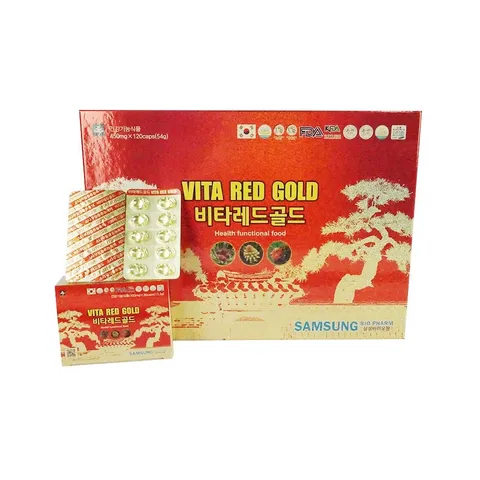 Viên Uống Tinh Dầu Thông Đỏ Vita Red Gold Hàn Quốc - Hỗ Trợ Cải Thiện Sức Khỏe và Làm Đẹp Da, 120 Viên
